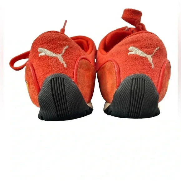 Puma Ferrari Orange White Sneakers  Size 4.5 - Picture 2 of 8